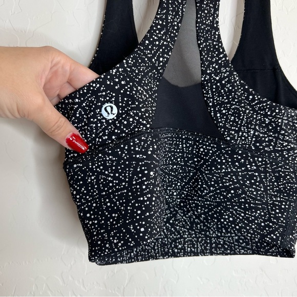 Lululemon Invigorate Bra Long Line Night View White Black/Black - Picture 3 of 4